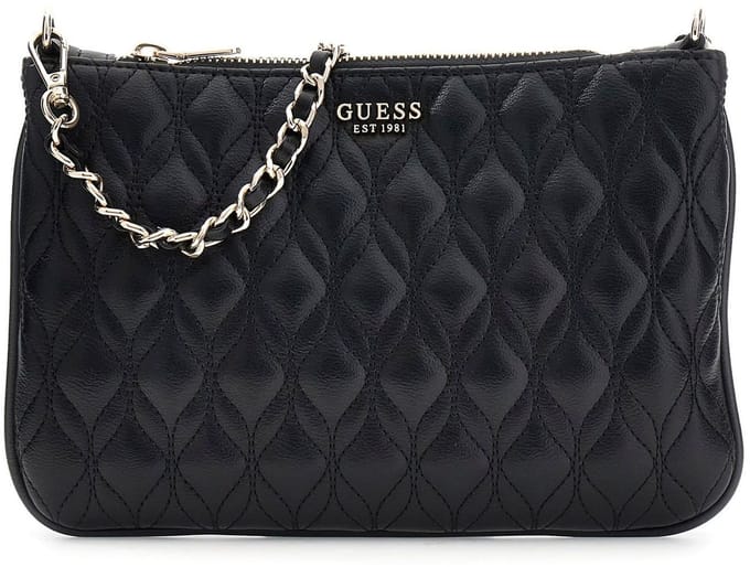 GUESS handtas accessoiretas Maxine Quilted Flat Pouch Black zwart