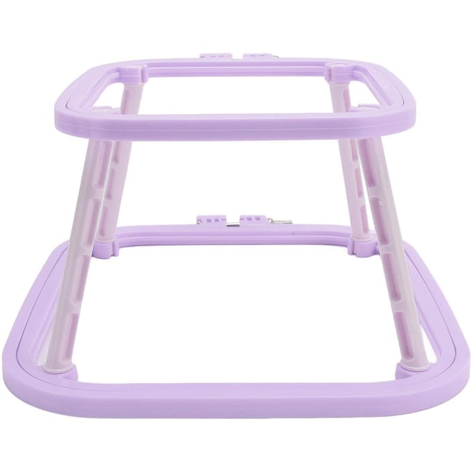 Dubbellaagse Borduurring Tafelblad Handwerk Frame Houder met Naald voor Knutselprojecten Nordic lichtpaarse kleur