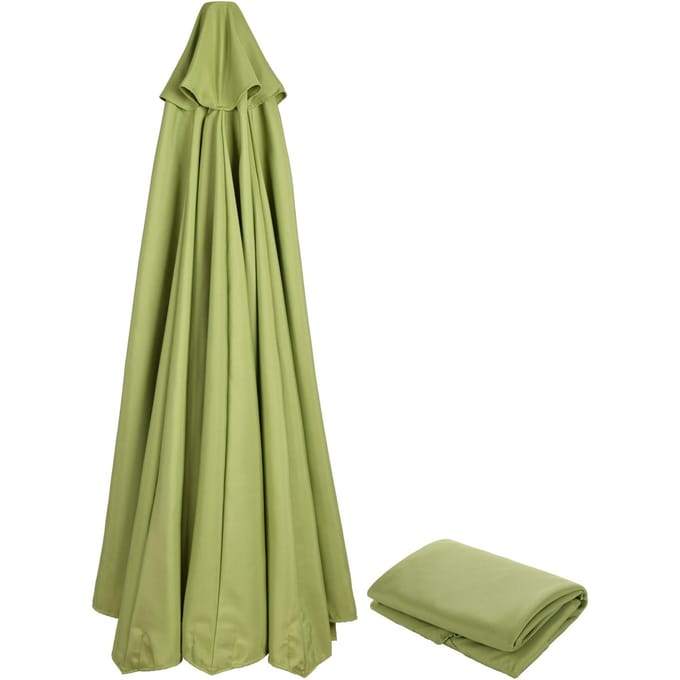 Vervangend Parasoldoek Buiten Zonnescherm Waterdicht Polyester voor Parasolframe met 2,7m Spaken Type 5 beige