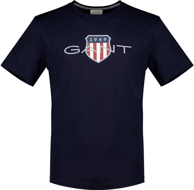 Gant Archive Shield Regular Fit T-shirt Met Korte Mouwen Blauw S Man