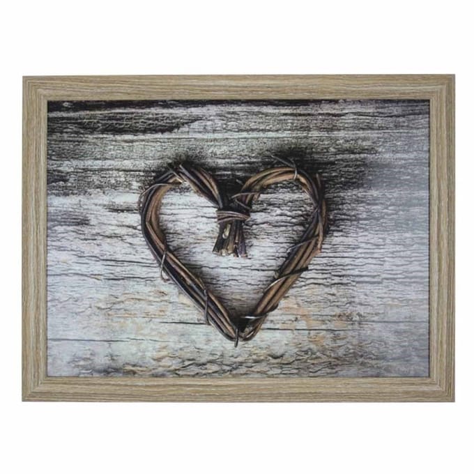 Mars & More Schootkussen Laptray - hartjes print - laptray - 43 x 33 cm - Dienblad voor op schoot