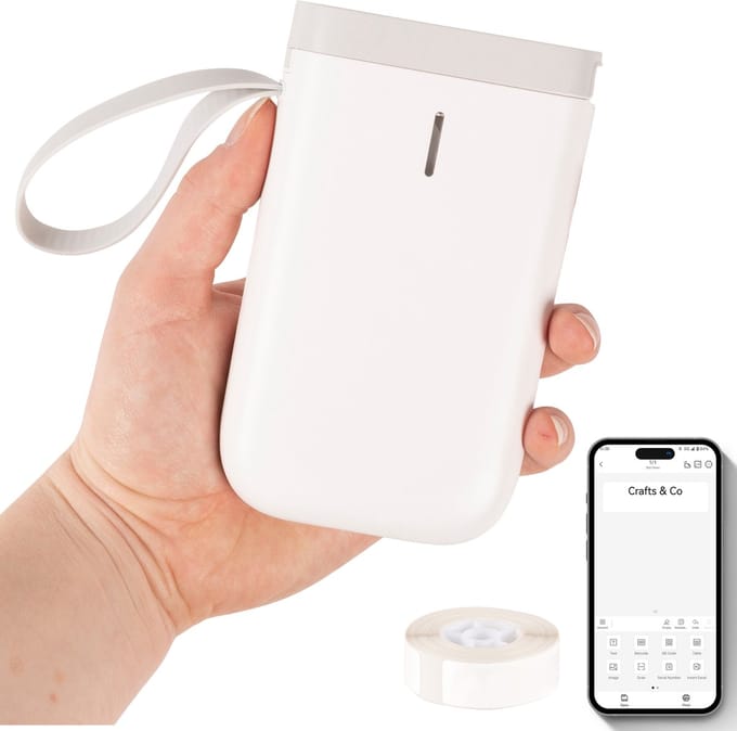 Crafts&Co Labelprinter - Labelmaker - Label Writer - Met App - Wit
