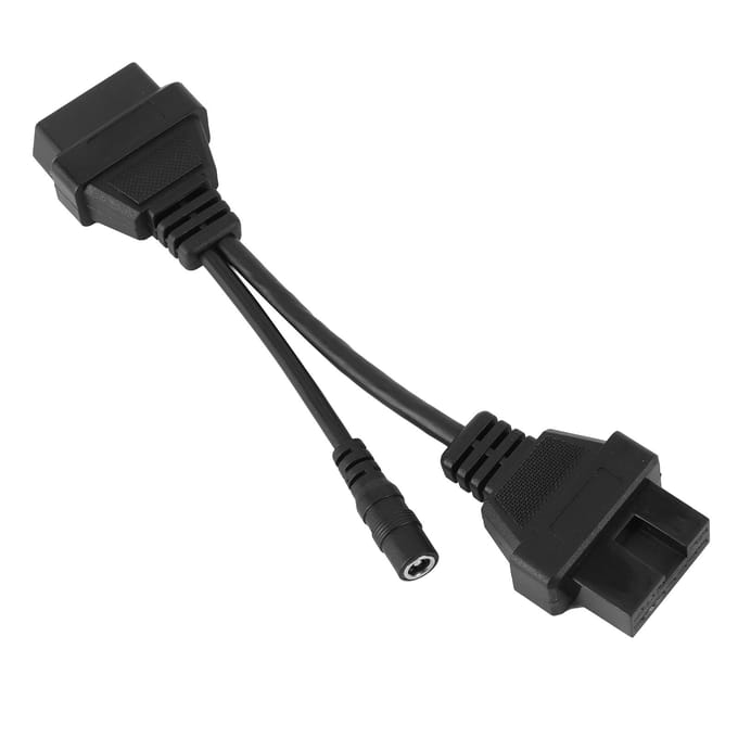 Diagnostische adapterkabel 12-pins OBD1 naar 16-pins OBD2 20 cm 7,9 inch Geschikt voor Mitsubishi black