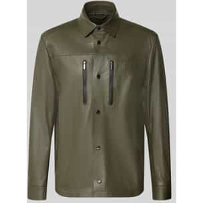 regular fit leren jack van echt lamsleer model 'LH_PS SPIRIT70 ST' - Porsche x BOSS