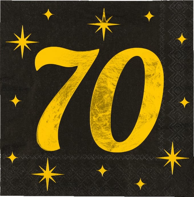 Servetten 70 jaar Classy - 16 stuks
