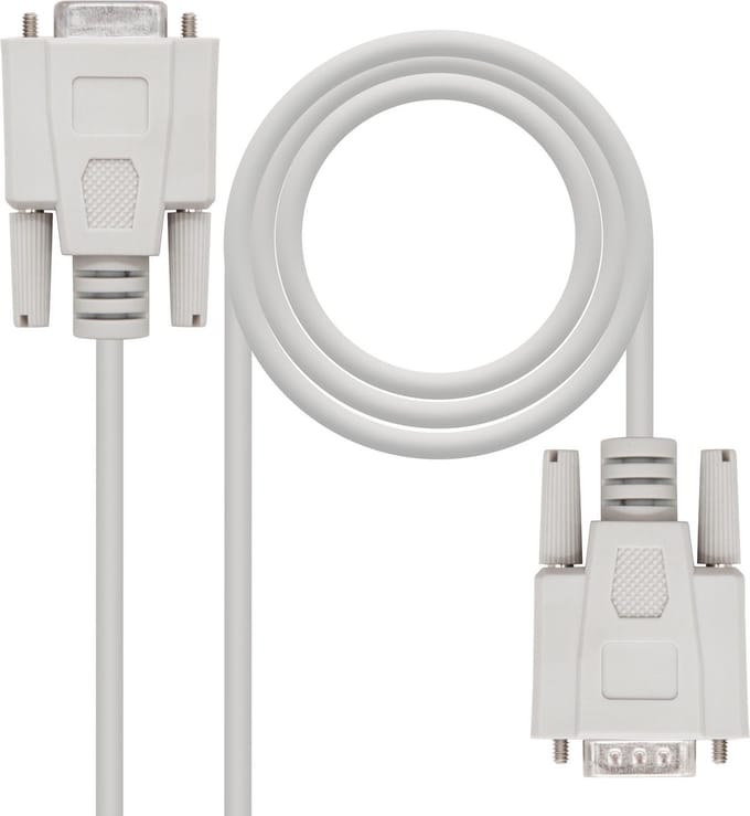 Nanocable 10.14.0502 seriële kabel Beige 1,8 m DB9
