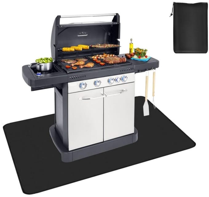 GELLDG Grillplaat - Vuurvast - 127x97cm - Siliconen Bodembeschermer