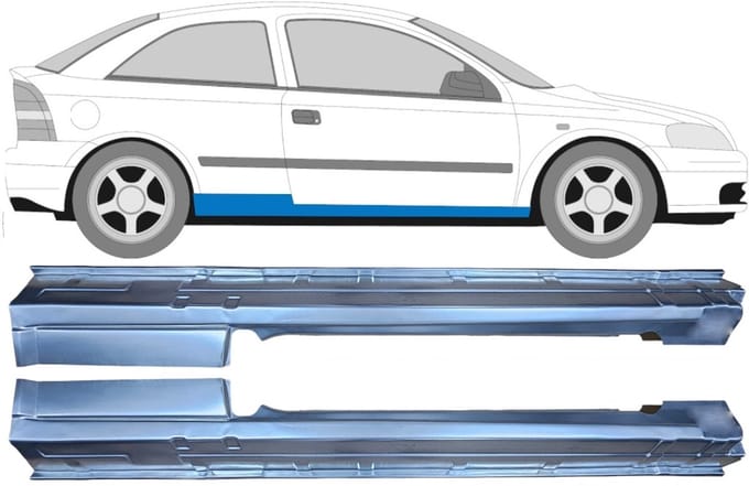 Volledige dorpel voor Opel Astra G 1998-2009 / Links + Rechts / Set