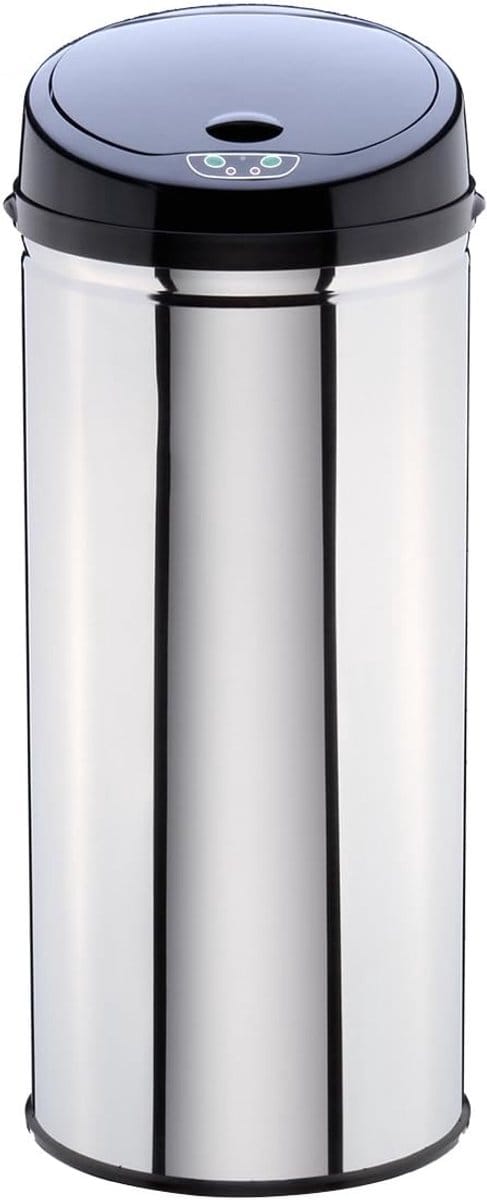 Ronde Sensor Prullenbak 42 Liter - Automatisch Openende Metalen Afvalemmer