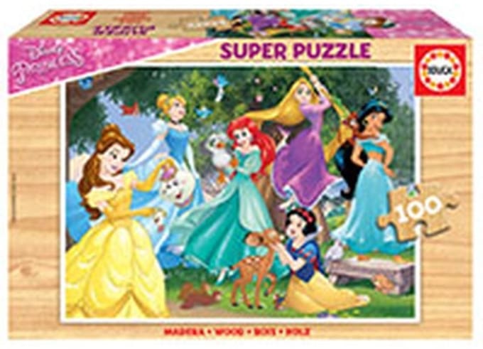 100-delige houten puzzel Disney Princess