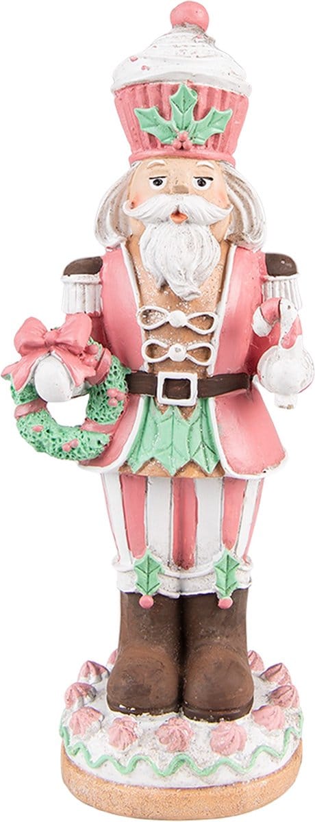 Clayre & Eef Beeld Notenkraker 24 cm Roze Kunststof