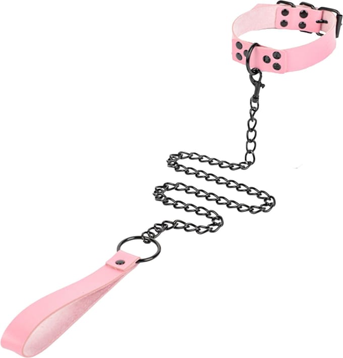 Smart Moves - Eenvoudige Collar met Leiband - Roze