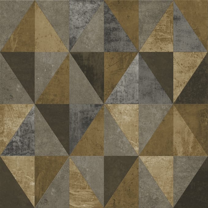RETRO BEHANG GOUD GRIJS ZWART 22566