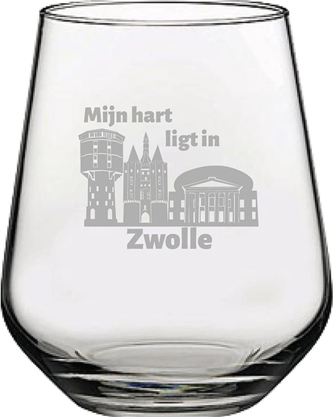 Gegraveerde Drinkglas 42,5cl Zwolle
