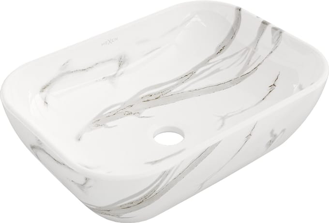 Mexen Rita opbouw waskom 45 x 32 cm, witte steen - 21084584