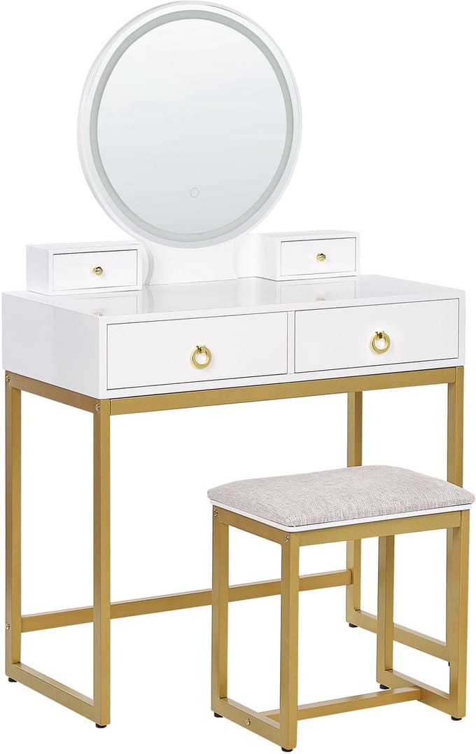 AUXON - Kaptafel - Wit - MDF