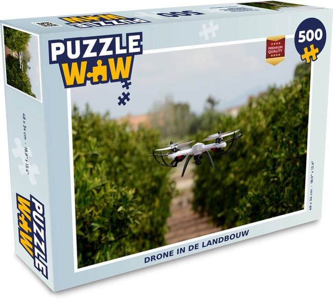Puzzel Drone in de landbouw - Legpuzzel - Puzzel 500 stukjes