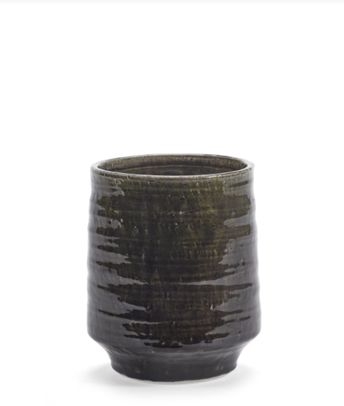 Serax Bloempot Groen-Donker Groen D 18 cm H 21 cm