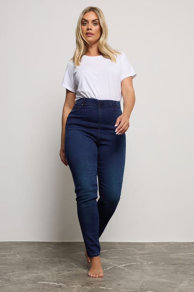 Yours For Good Lola Shaper Jegging In Indigoblauw Size 46