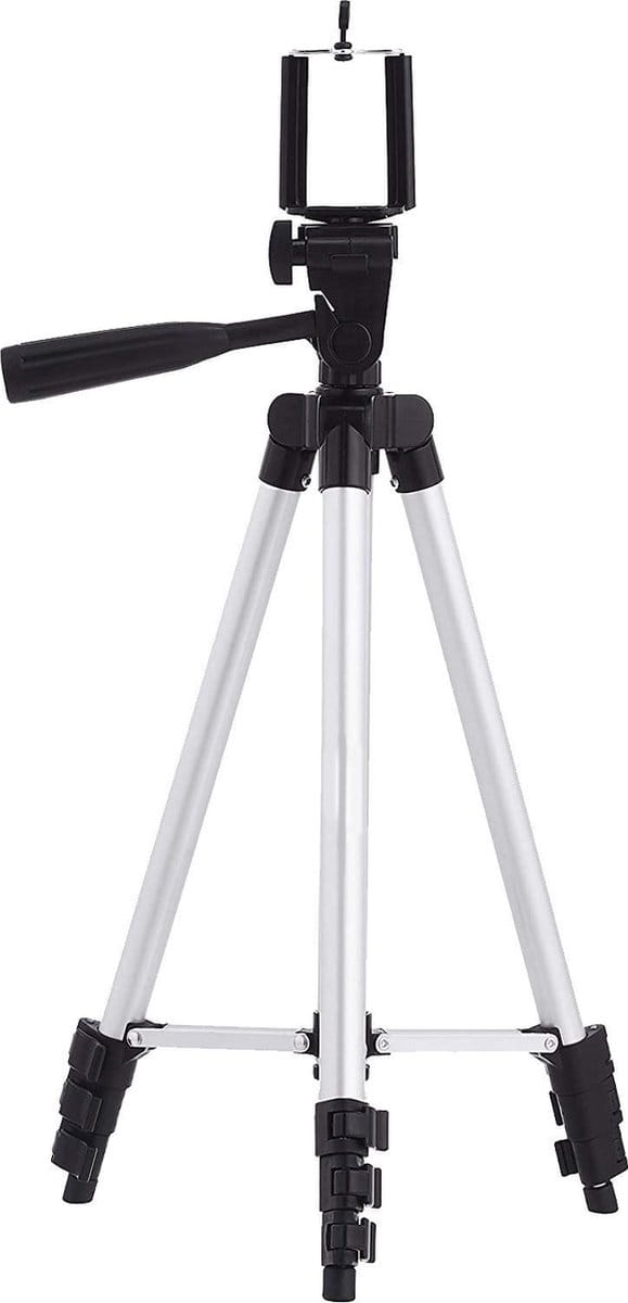 Tripod Smartphone Statief Camera Tripod Verstelbaar Met Telefoon Houder 102 cm - Zwart