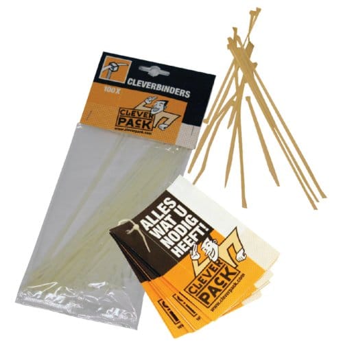 Inbindstrip cleverpack cleverbinder kabel 10/20cm Wit 100 stuks
