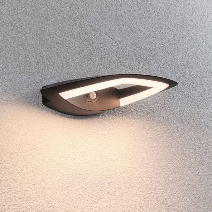 Paulmann LED buiten wandlamp Akena, 3.000 K, antraciet