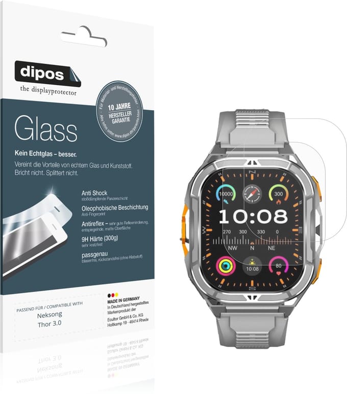 dipos – 2x Matte Pantserfolie geschikt voor Neksong Thor 3.0 | 9H Screenprotector