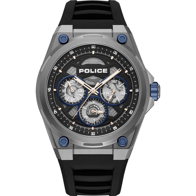 Police PEWGQ0093803 - Horloge - Siliconen - Donkerblauw - 50.5 mm