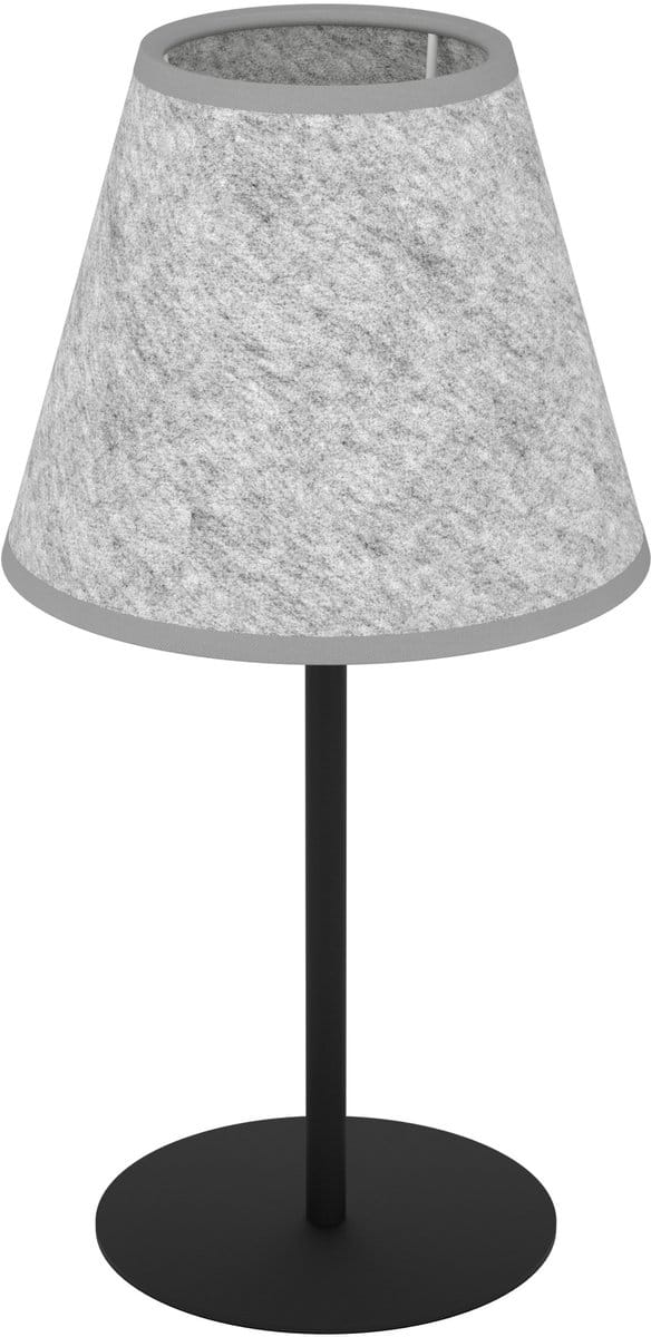 EGLO Alsager Tafellamp - E27 - 39,5 cm - Zwart/Grijs - Vilt/Staal