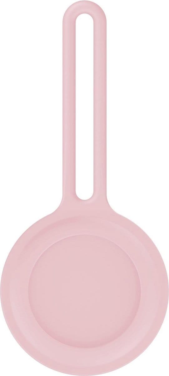 By Qubix - AirTag case infinity series - siliconen sleutelhanger - roze