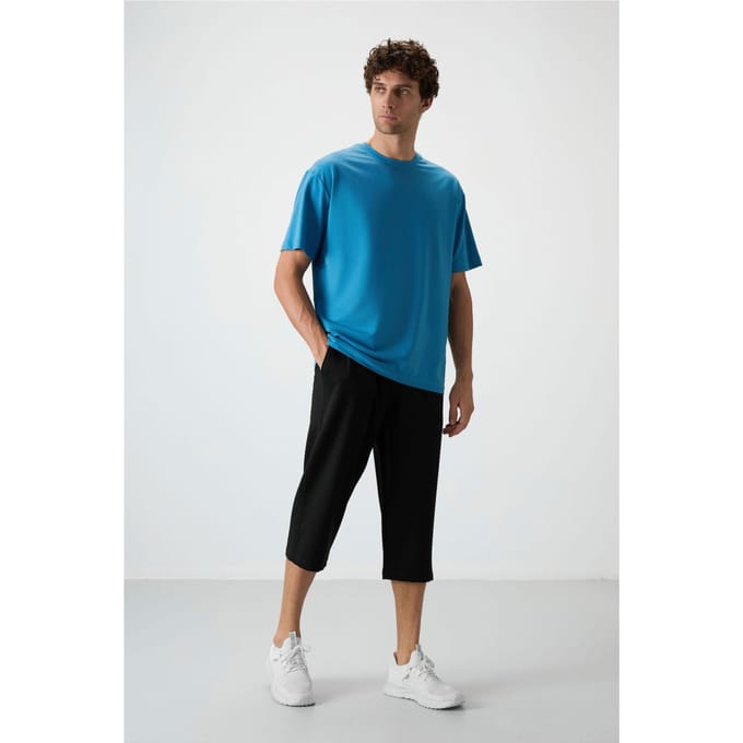 Heren Midden taille Wijde Capri Shorts