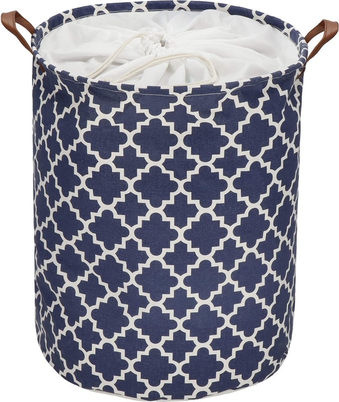 Springos Opbergmand - Speelgoedmand - Kledingmand - Organizer - Handvatten - Marineblauw - 63 L