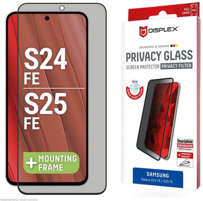 Displex Screenprotector Privacy Glass geschikt voor Samsung Galaxy S24 FE / S25 FE