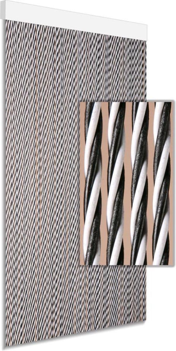 Degor Vliegengordijn Dara - 90x210cm - Zwart/wit - Huisdiervriendelijk