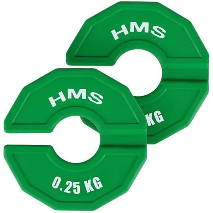 HMS TSN Serie - Progressief Gewicht Talerz - 2 x 0,25 kg - Elastisch - Groen
