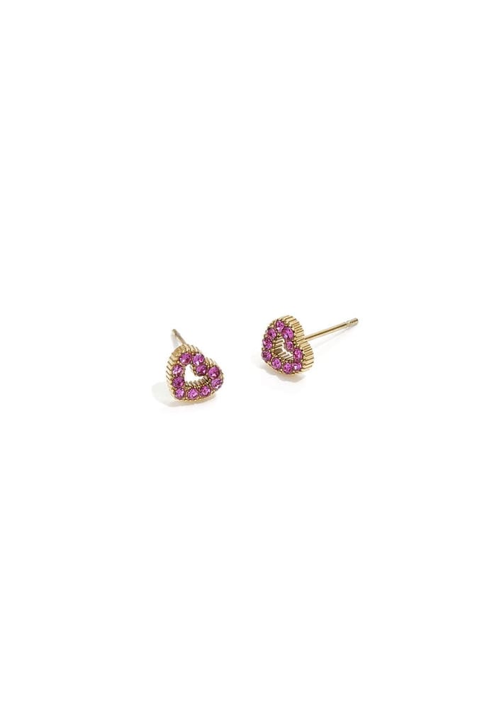 Belegde harten knopjes Diep roze