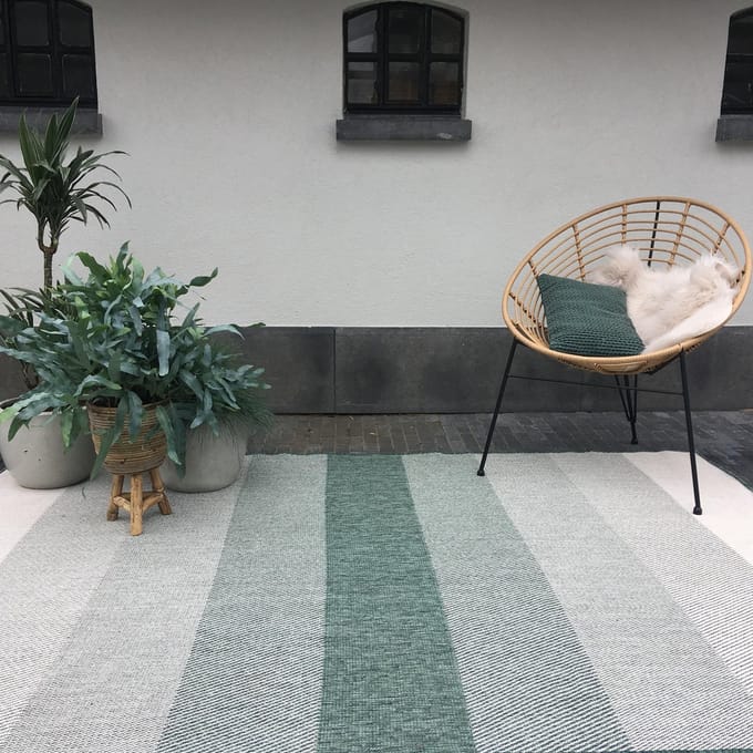 Buiten vloerkleed Boa - Groen/Wit - dubbelzijdig - EVA Interior - 200 x 290 cm - (L)