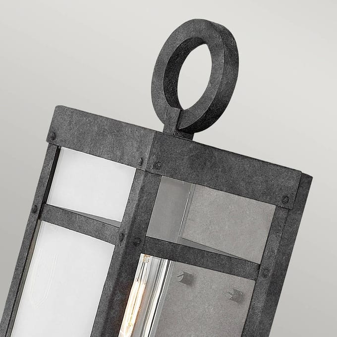 Hinkley LED Wand Buitenlamp Porter | 1X E27 Max 60W | IP44 | Dimbaar | Aged Zinc