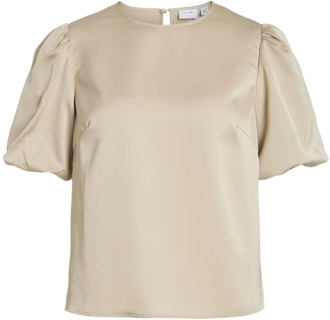 VILA - VIELLETTE 2/4 SATIN PUFF TOP - NOOS Dames T-shirt