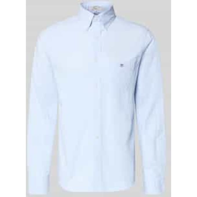 Slim fit vrijetijdsoverhemd met gestikt logo