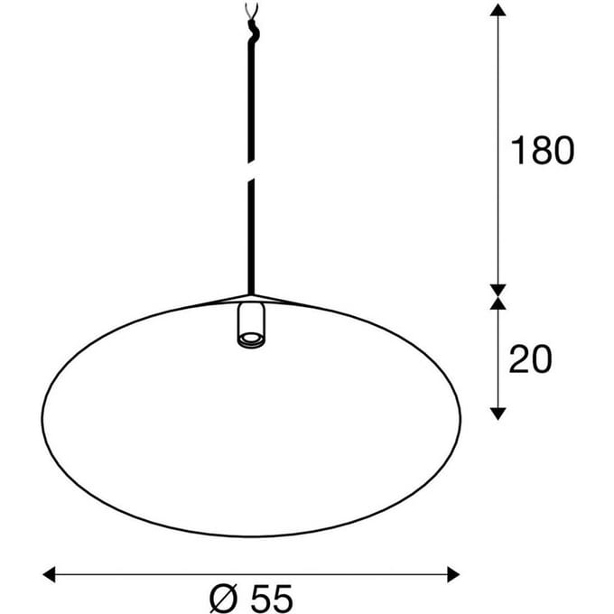 SLV hanglamp Magico, Ø 55 cm, matzwart, metaal