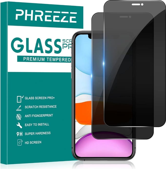 2x Privacy Screenprotector - Geschikt voor iPhone XS Max -Screen Protector - Plakgarantie