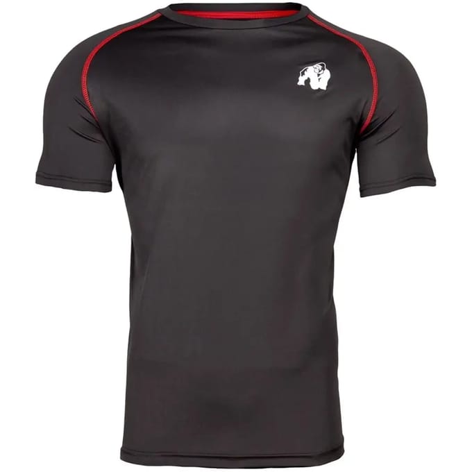 Gorilla Wear Performance T-shirt - Zwart/Rood - M