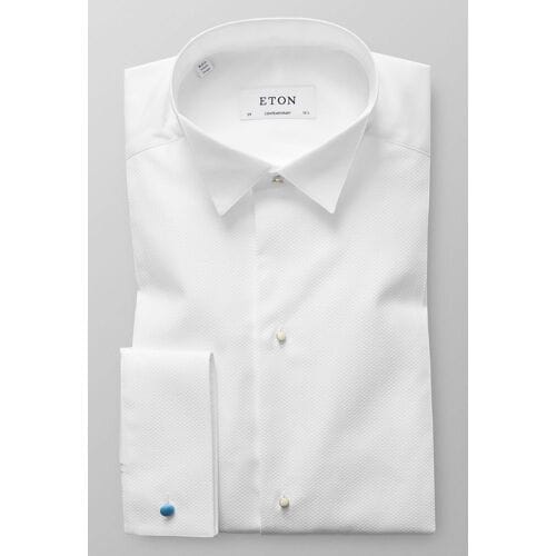 Eton Overhemd Piqué White Tie Shirt Wit / male