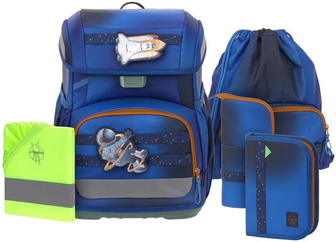 Lässig schooltas regenhoes Light Unique School Set 7-delig Space Blue blauw