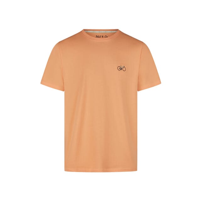 Phil & Co Heren Shortama Korte Pyjama Set Oranje Fiets - Maat XL