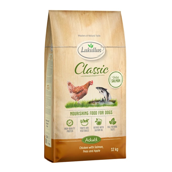 Lukullus Classic Kip & Zalm - 12 kg Nieuw Receptuur