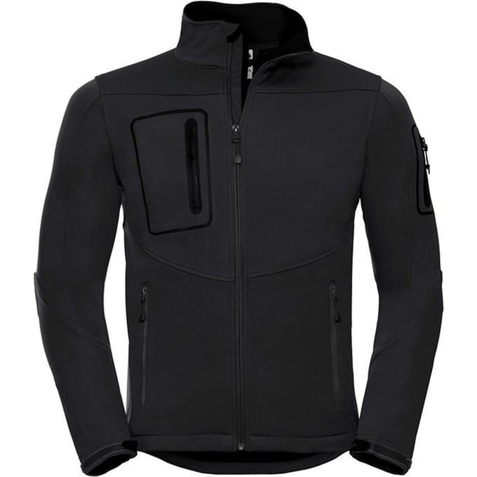 Russell Heren Sport Zachte Shell Jas (Zwart)
