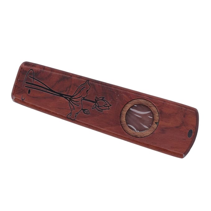 Houten Kazoo Fluit Houten Spelen Gitaar Ukulele Begeleiding Mondharmonica Membraan Blaasinstrument brown