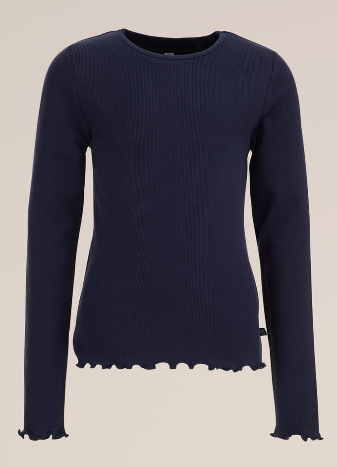WE Fashion Meisjes T-shirt van ribstof